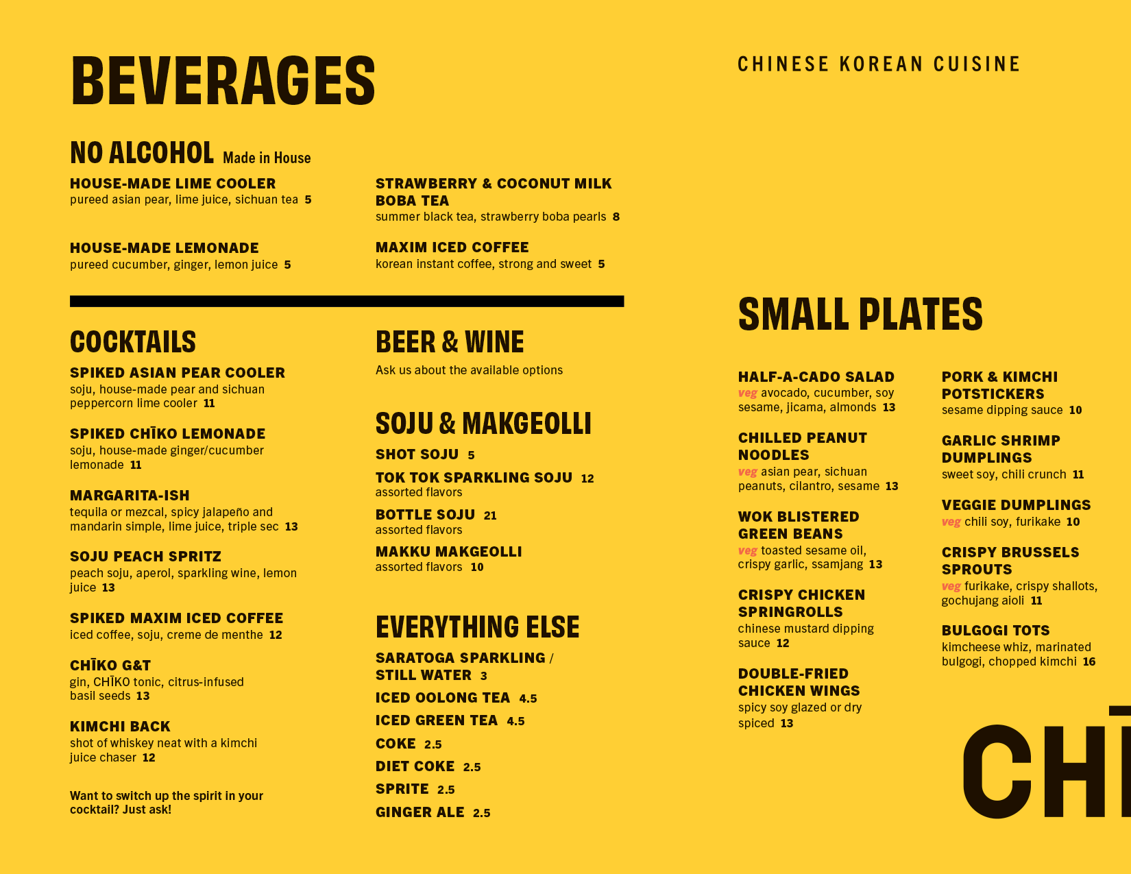 Menu | Discover & Order Delicious Asian Cuisine — CHIKO